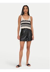 only - ONLY Top Merida 15344404 Czarny Regular Fit. Kolor: czarny. Materiał: syntetyk #8