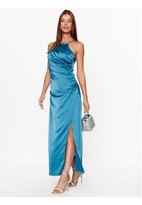 YAS Sukienka koktajlowa 26031521 Niebieski Regular Fit. Kolor: niebieski. Materiał: syntetyk. Styl: wizytowy