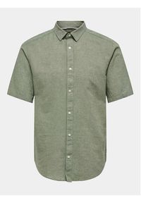 Only & Sons Koszula Caiden 22009885 Zielony Slim Fit. Kolor: zielony. Materiał: bawełna #5