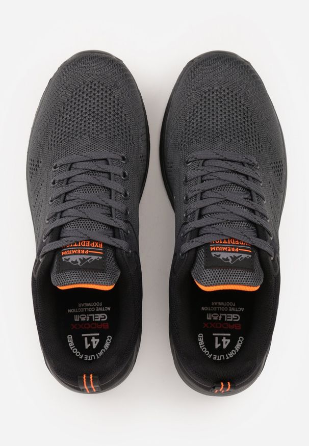 Born2be - Szare Płaskie Klasyczne Buty Sportowe ze Sznurowaniem Clarilla. Kolor: szary. Materiał: jeans. Wzór: aplikacja