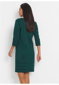 Sukienka z dżerseju bonprix ciemnozielony. Kolor: zielony. Materiał: poliester, elastan, wiskoza, materiał, jersey #6