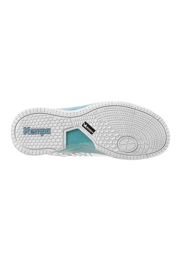 KEMPA - Damskie buty halowe Kempa Attack Pro 2.0 Game Changer. Kolor: biały, wielokolorowy, niebieski, zielony