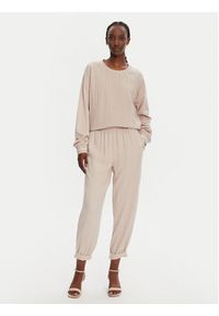 Liu Jo Sport Bluza TA5121 J5942 Beżowy Regular Fit. Kolor: beżowy. Materiał: wiskoza. Styl: sportowy
