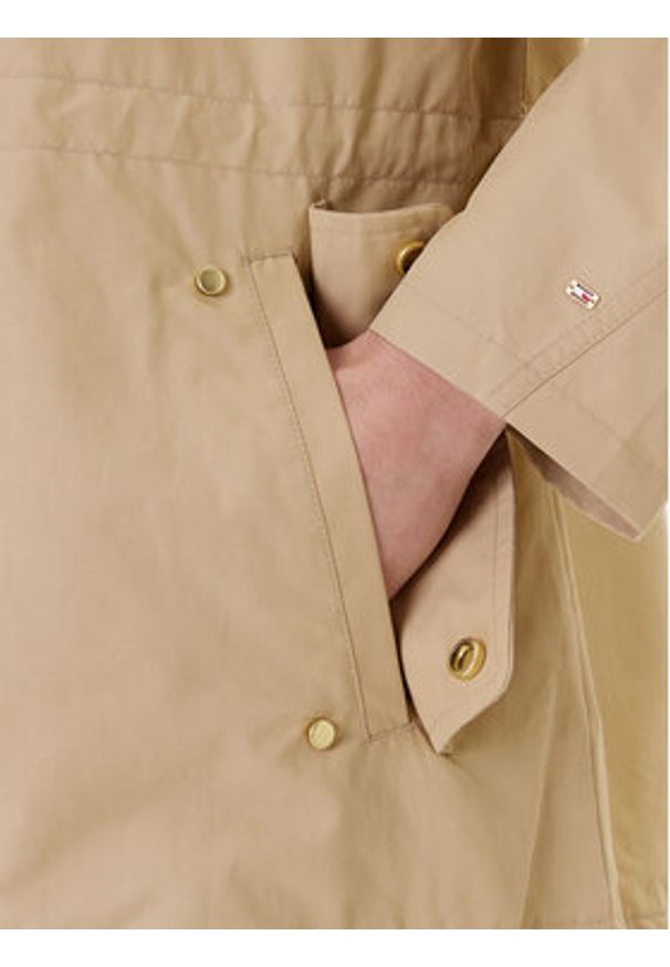 TOMMY HILFIGER - Tommy Hilfiger Parka WW0WW45621 Beżowy Regular Fit. Kolor: beżowy. Materiał: syntetyk