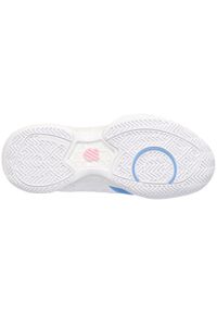 Buty do tenisa damskie K-Swiss Bigshot Light 4 Allcourt. Zapięcie: sznurówki. Kolor: biały, wielokolorowy, niebieski. Materiał: materiał, syntetyk, tkanina. Szerokość cholewki: normalna. Sport: tenis