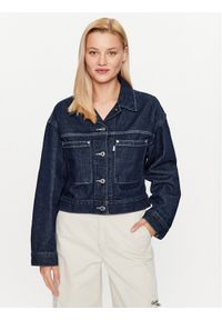 Levi's® Kurtka jeansowa Silvertab A6346-0000 Granatowy Loose Fit. Kolor: niebieski. Materiał: bawełna