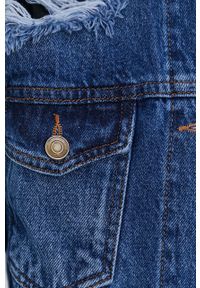 Answear Lab Kurtka jeansowa damska przejściowa. Okazja: na co dzień. Kolor: niebieski. Materiał: jeans. Styl: wakacyjny #3