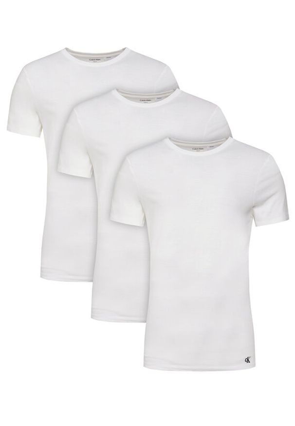 Calvin Klein Underwear Komplet 3 t-shirtów LV00NB4051 Biały Regular Fit. Kolor: biały. Materiał: bawełna