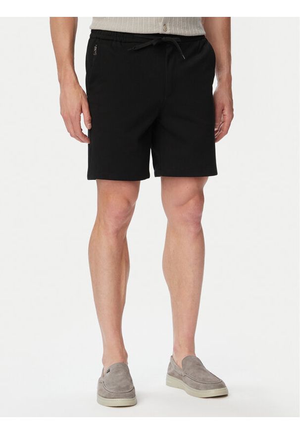 Jack & Jones Szorty materiałowe Ace Neo 12292443 Czarny Regular Fit. Kolor: czarny. Materiał: bawełna