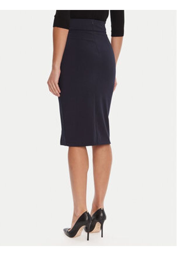 Rinascimento Spódnica ołówkowa CFC0126167003 Granatowy Slim Fit. Kolor: niebieski. Materiał: wiskoza