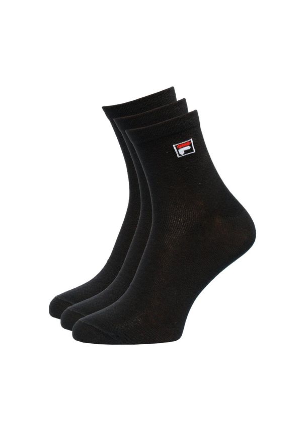 Skarpetki ponad kostę unisex Fila 3 pary. Kolor: czarny. Sport: turystyka piesza