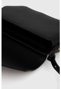 Pinko torebka skórzana kolor czarny. Kolor: czarny. Materiał: skórzane. Rodzaj torebki: na ramię #2