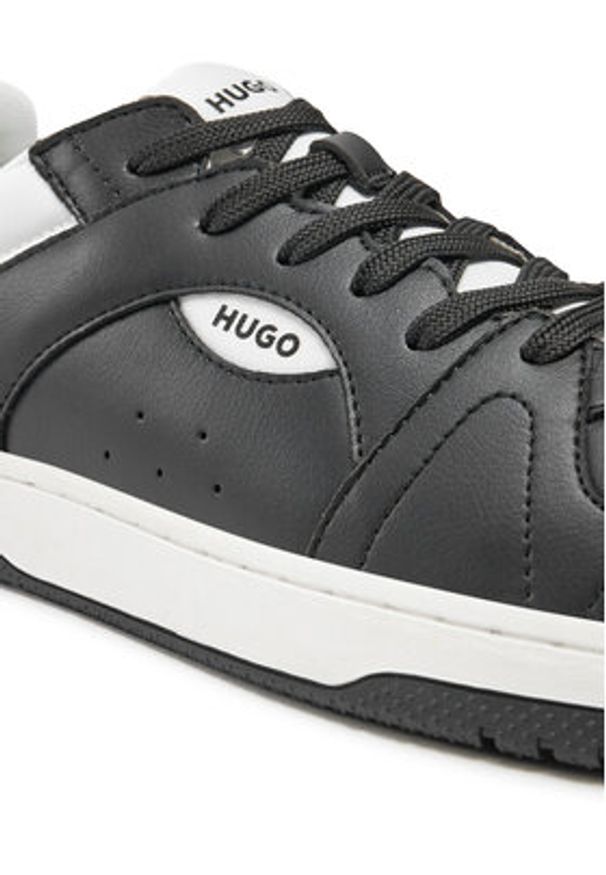 Hugo - HUGO Sneakersy Hadrian 50536201 Czarny. Kolor: czarny. Materiał: skóra