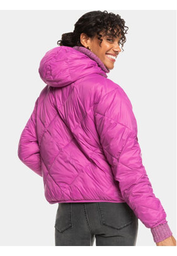 Roxy Kurtka przejściowa Wind Swept Hood Jckt ERJJK03571 Różowy Regular Fit. Kolor: różowy. Materiał: syntetyk