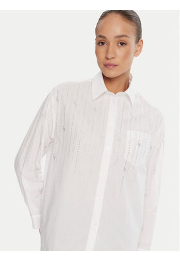Liu Jo Koszula UF5240 T039A Biały Regular Fit. Kolor: biały. Materiał: bawełna