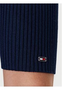TOMMY HILFIGER - Tommy Hilfiger Sukienka dzianinowa WW0WW47216 Granatowy Slim Fit. Kolor: niebieski. Materiał: syntetyk