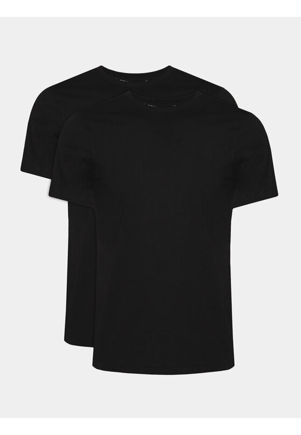 Karl Lagerfeld - KARL LAGERFELD Komplet t-shirtów 765000 500298 Czarny Slim Fit. Typ kołnierza: dekolt w karo. Kolor: czarny. Materiał: bawełna