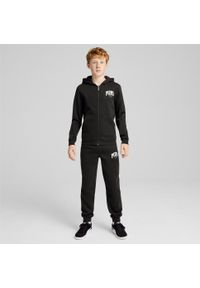 Puma - Młodzieżowy dres PUMA SQUAD PUMA Black. Kolor: czarny. Materiał: dresówka. Styl: młodzieżowy