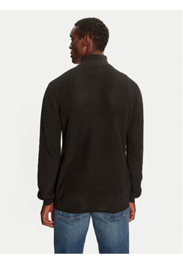 Brave Soul Sweter MK-610HASTINGS Czarny Regular Fit. Kolor: czarny. Materiał: bawełna