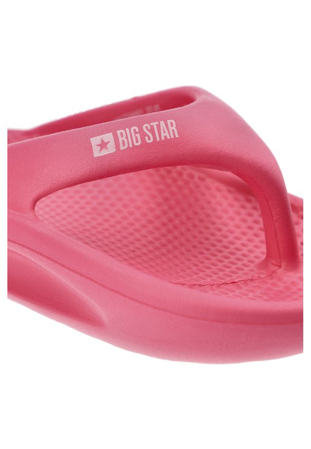 Big-Star - Różowe Japonki Big Star Modne Obuwie Damskie. Okazja: na co dzień, na plażę, na spacer. Kolor: różowy. Materiał: tworzywo sztuczne, materiał. Sezon: lato. Styl: casual