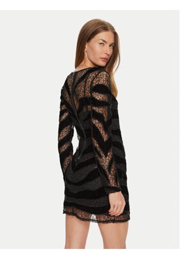 Marciano Guess Sukienka koktajlowa 4BGK93 6279A Czarny Regular Fit. Kolor: czarny. Materiał: syntetyk, wiskoza. Styl: wizytowy