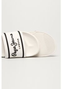 Pepe Jeans - Klapki Slider Basic 2.0. Kolor: biały. Materiał: materiał, guma. Obcas: na obcasie. Wysokość obcasa: niski #2