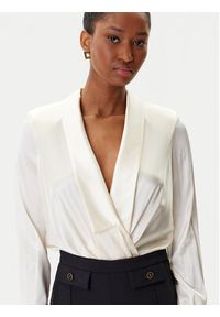 Elisabetta Franchi Body CB-007-57E2-V490 Beżowy Regular Fit. Kolor: beżowy. Materiał: jedwab #3