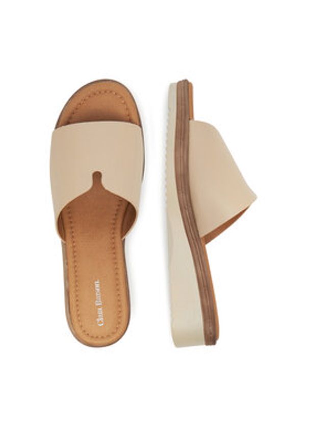 Clara Barson Klapki WFA3692-1 Écru. Materiał: materiał, syntetyk