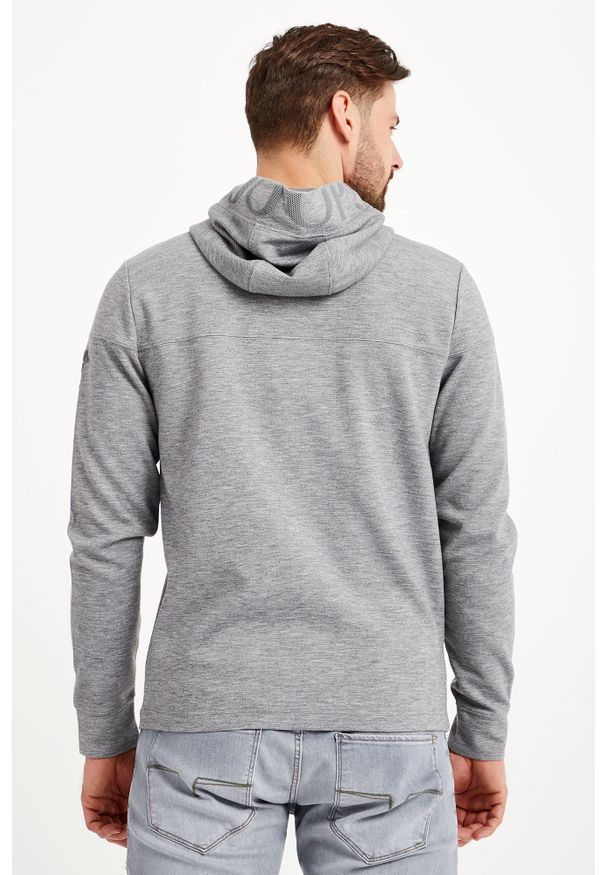 BLUZA SANDRINO JOOP!. Typ kołnierza: kaptur. Wzór: melanż, aplikacja