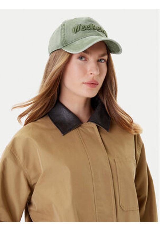 Weekend Max Mara Czapka z daszkiem Bruno 2525576024 Khaki. Kolor: brązowy. Materiał: bawełna
