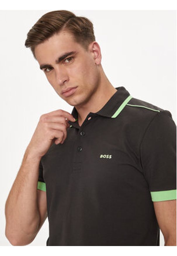 BOSS - Boss Polo Paddy 1 50512995 Szary Regular Fit. Typ kołnierza: polo. Kolor: szary. Materiał: bawełna