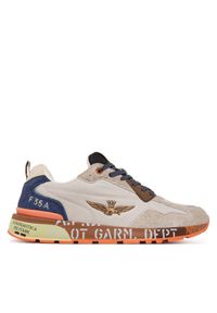 Sneakersy Aeronautica Militare. Kolor: beżowy