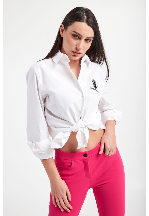 Karl Lagerfeld - KOSZULA KARL LAGERFELD. Okazja: na co dzień. Wzór: haft. Styl: klasyczny, casual