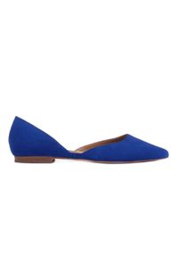 Marco Shoes Baleriny z piętką niebieskie. Kolor: niebieski