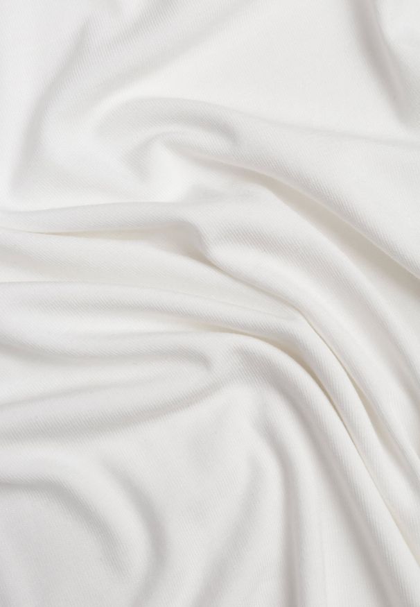 Renee - Biała Asymetryczna Bluzka z Wiskozy z Krótkim Rękawem Zdobiona Marszczeniem Undishi. Okazja: na co dzień. Kolor: biały. Materiał: wiskoza. Długość rękawa: krótki rękaw. Długość: krótkie. Wzór: aplikacja. Styl: elegancki, casual, wizytowy