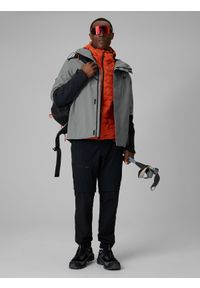 4f - 4F Kurtka trekkingowa membrana 10000 męska - szara 3XL. Kolor: szary. Materiał: materiał. Długość: długie #2