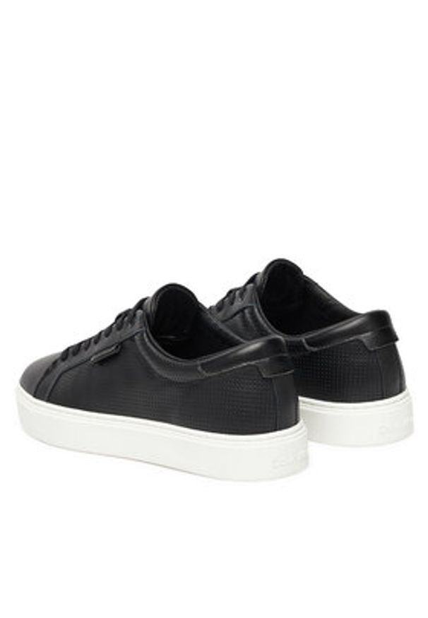 Calvin Klein Sneakersy Clean Cup Low Laceup Perf Lth HM0HM01870 Czarny. Kolor: czarny. Materiał: skóra