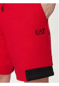 EA7 Emporio Armani Szorty sportowe 3DPS73 PJEQZ 1461 Czerwony Regular Fit. Kolor: czerwony. Materiał: bawełna. Styl: sportowy
