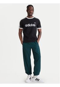 Adidas - adidas T-Shirt 3-Stripes Ringer KF0417 Czarny Slim Fit. Kolor: czarny. Materiał: bawełna #5