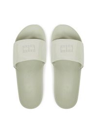 Tommy Jeans Klapki Flag Pool Slide Patent EN0EN02901 Zielony. Kolor: zielony. Materiał: skóra #3