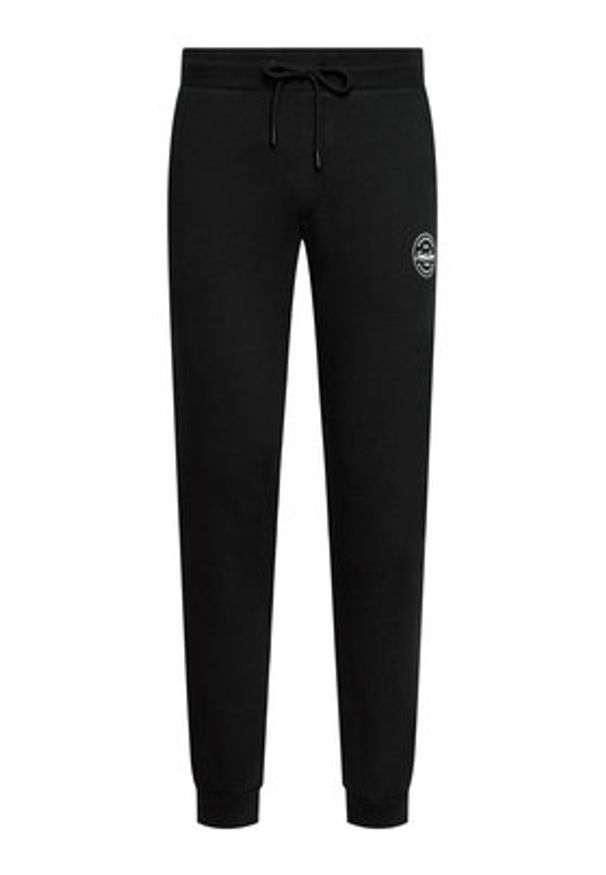 Jack & Jones - Jack&Jones Spodnie dresowe Gordon 12165322 Czarny Regular Fit. Kolor: czarny. Materiał: bawełna