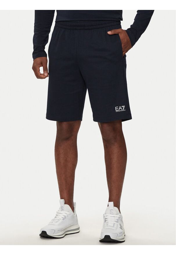 EA7 Emporio Armani Szorty sportowe 8NPS65 PJVRZ 1562 Granatowy. Kolor: niebieski. Materiał: bawełna. Styl: sportowy