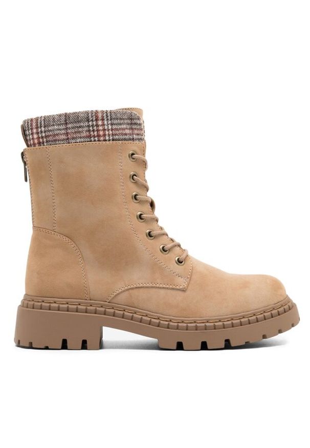 Clara Barson Trzewiki LORETTA WS6102-08 Beżowy. Kolor: beżowy. Materiał: syntetyk