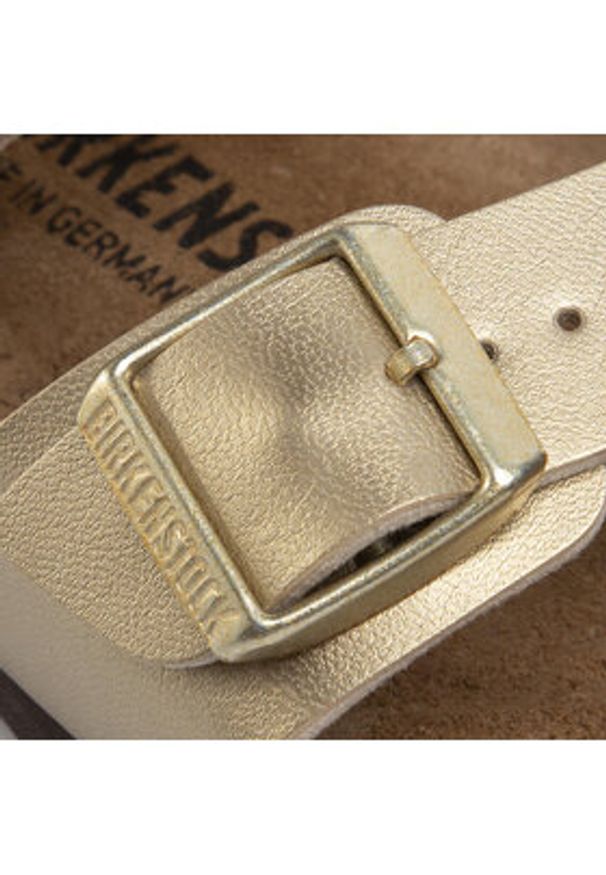 Birkenstock Klapki Arizona Bs 1016111 Złoty. Kolor: złoty. Materiał: skóra