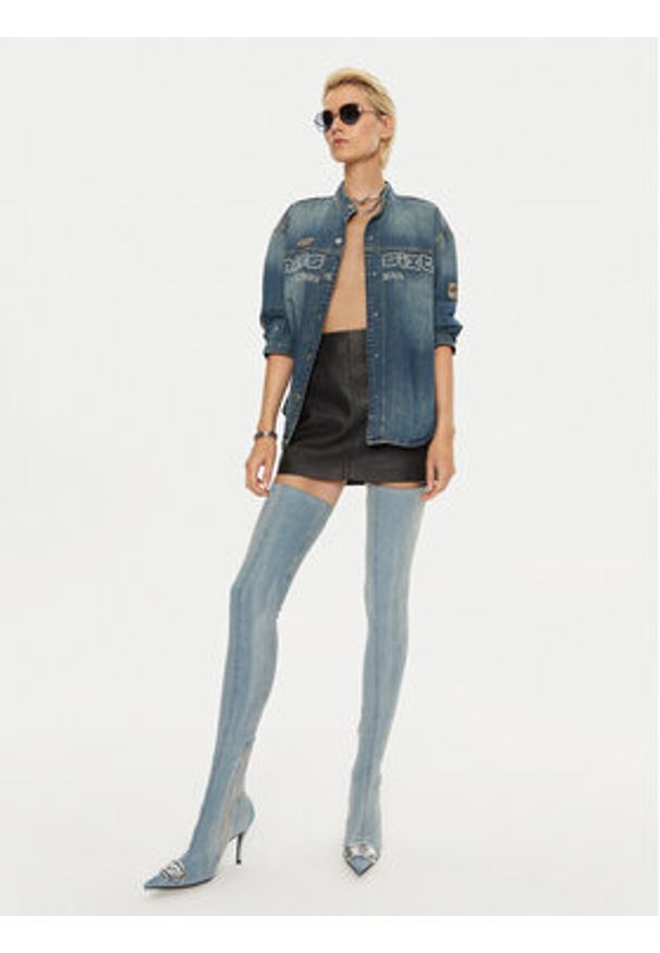 Miss Sixty Kurtka jeansowa 6L3XJ5180000 Niebieski Regular Fit. Kolor: niebieski. Materiał: bawełna