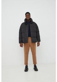 Trussardi Jeans - Trussardi kurtka kolor czarny zimowa oversize. Kolor: czarny. Sezon: zima #3