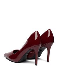 DeeZee Szpilki CEO-WSS21798-01 Bordowy. Kolor: czerwony. Materiał: skóra. Obcas: na szpilce #8
