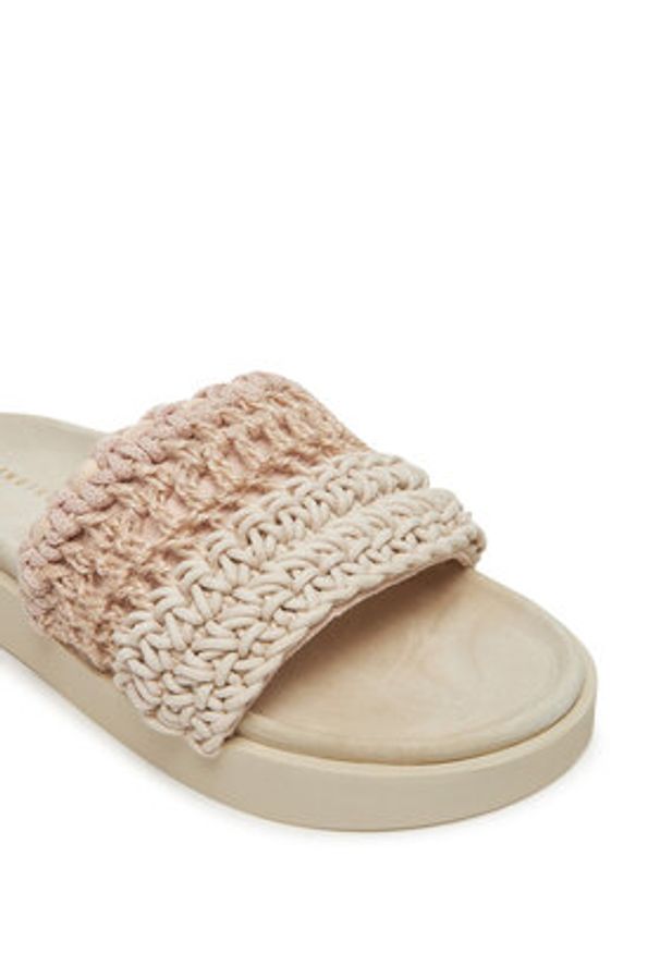Inuikii Klapki Loose Knitted 70104-110 Beżowy. Kolor: beżowy. Materiał: materiał