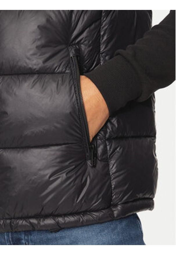 Karl Lagerfeld - KARL LAGERFELD Bezrękawnik 505023 544590 Czarny Slim Fit. Typ kołnierza: dekolt w karo. Kolor: czarny. Materiał: syntetyk. Długość rękawa: bez rękawów