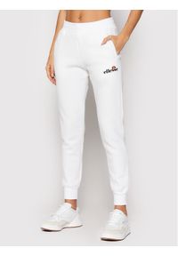 Ellesse Spodnie dresowe Hallouli SGK13652 Biały Slim Fit. Kolor: biały. Materiał: bawełna, dresówka